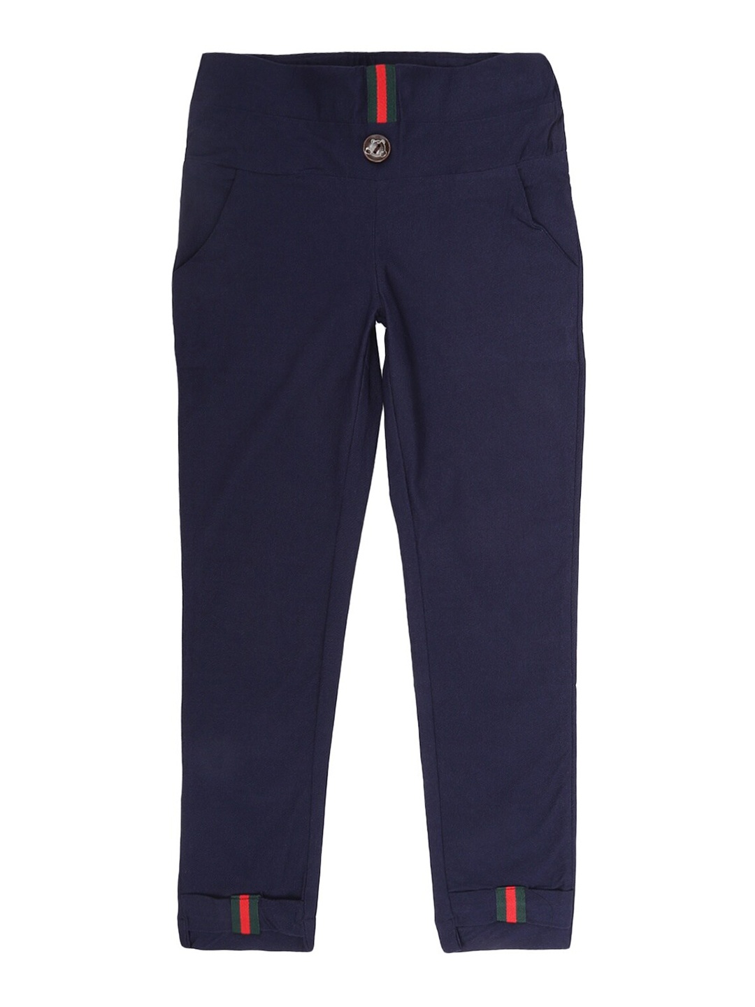 

V-Mart Girls Navy Blue Solid Slim-Fit Cotton Jeggings