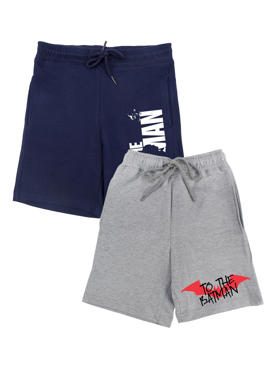 

DC by Wear Your Mind Boys Grey & Blue Pack of 2 Batman Printed Outdoor Cotton Shorts