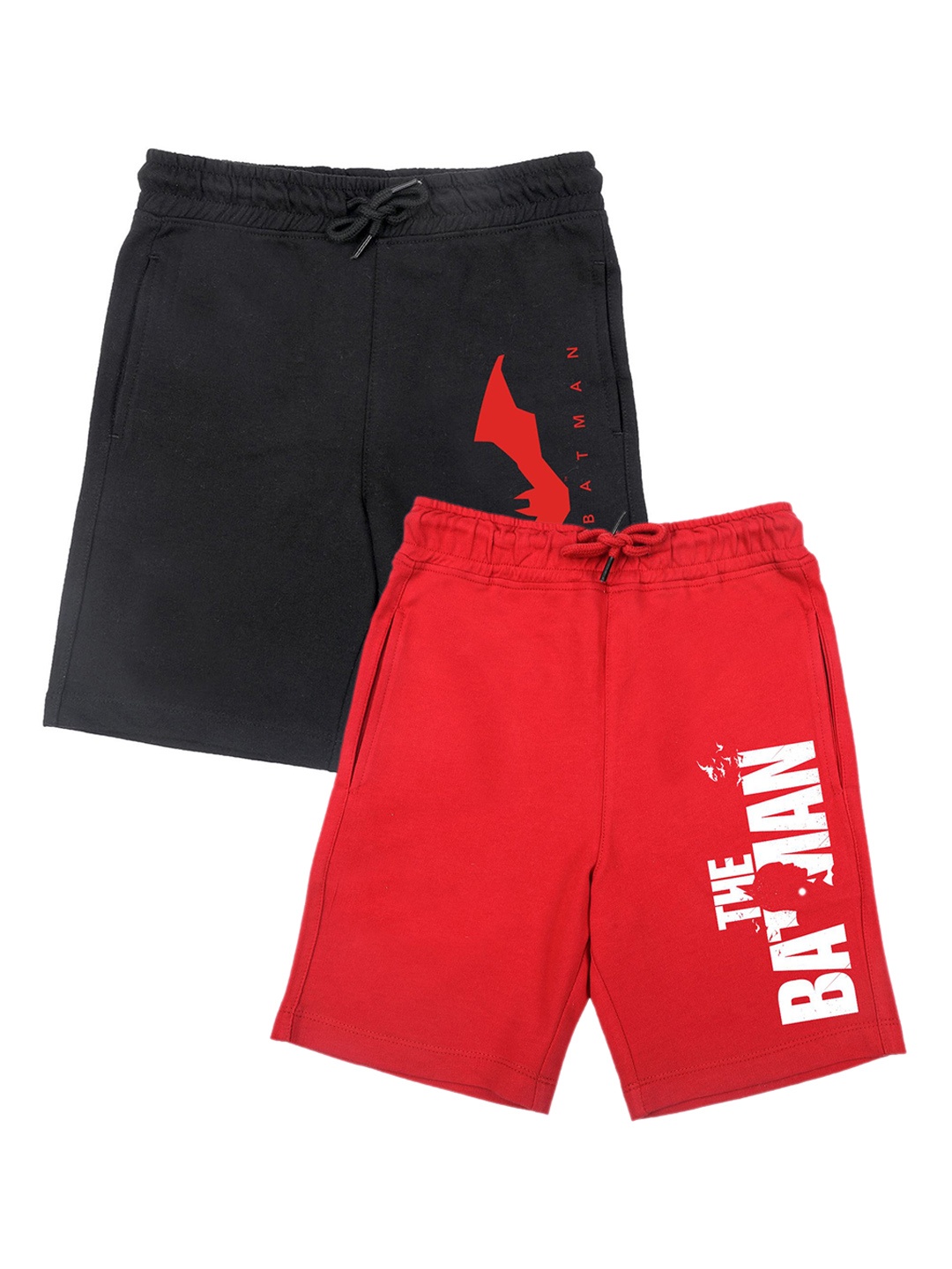 DC by Wear Your Mind Boys Pack of 2 Printed Batman Outdoor Shorts, Red