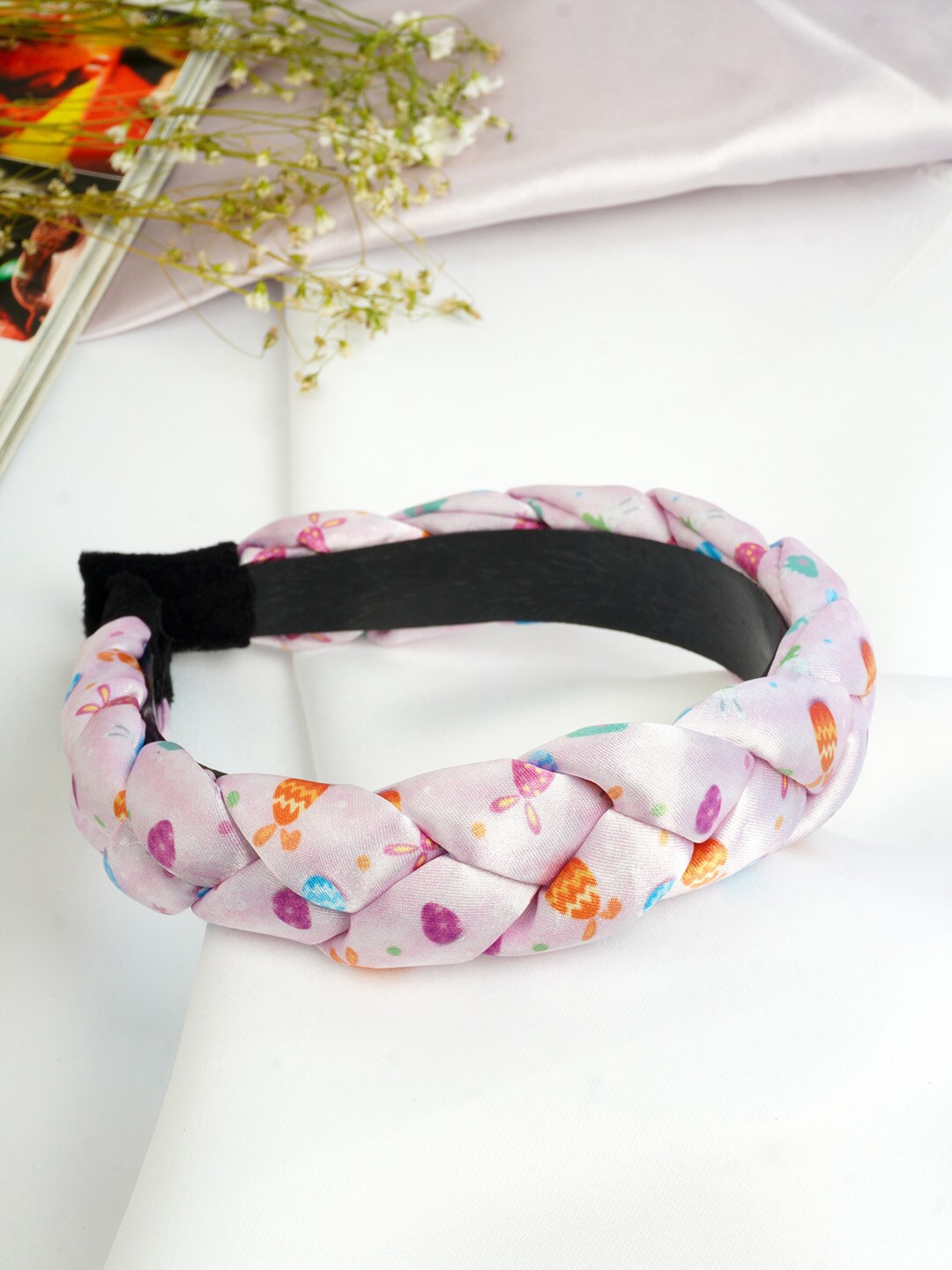 

Ferosh Women Pink & Yellow Hairband