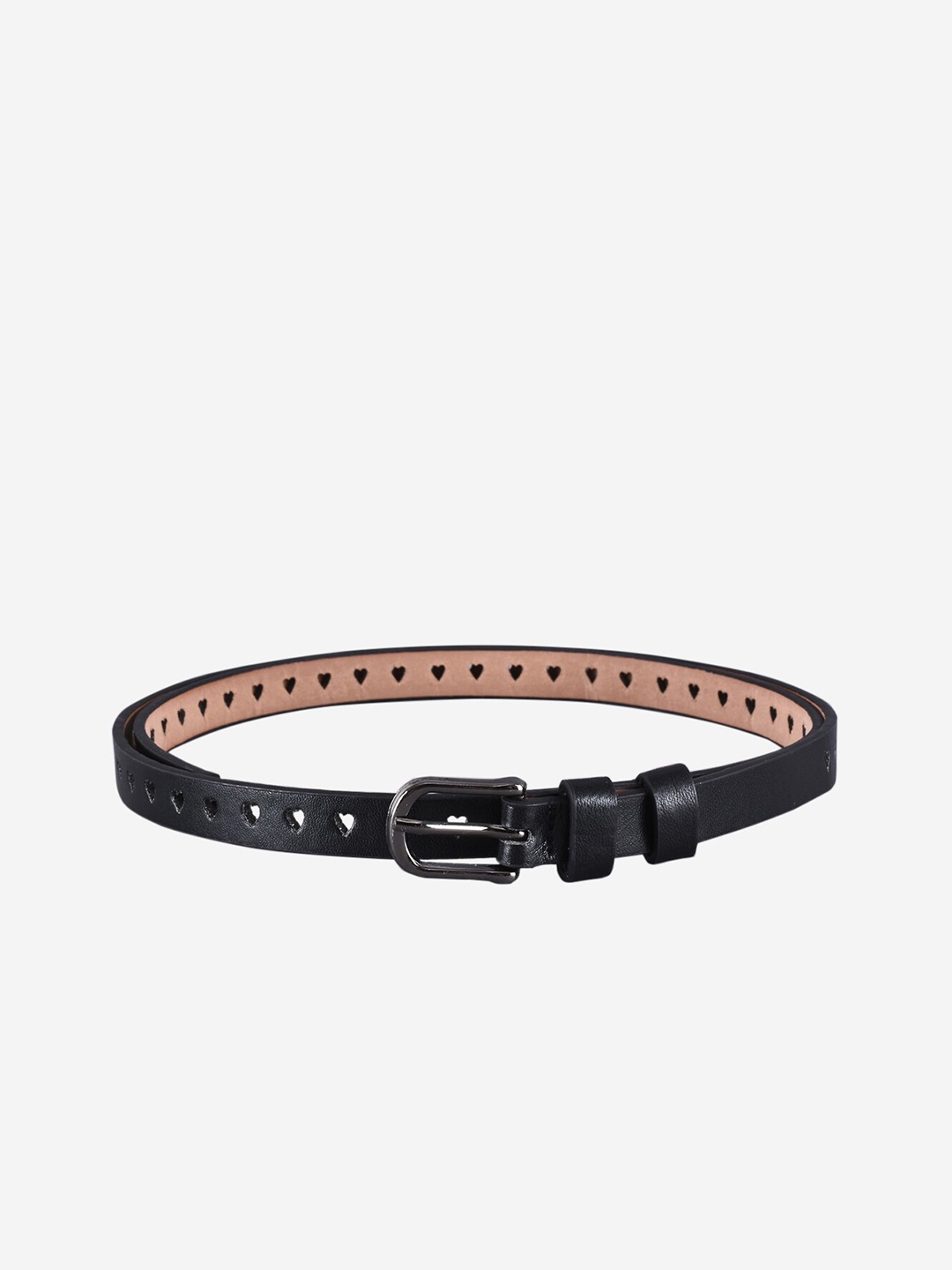 

BuckleUp Women Black Textured Casual Belt