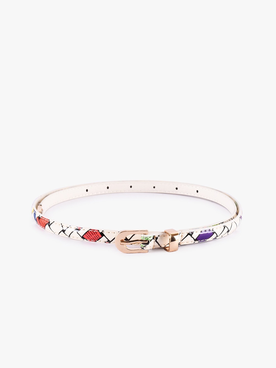 

BuckleUp Women Multicoloured Printed Belt, Multi