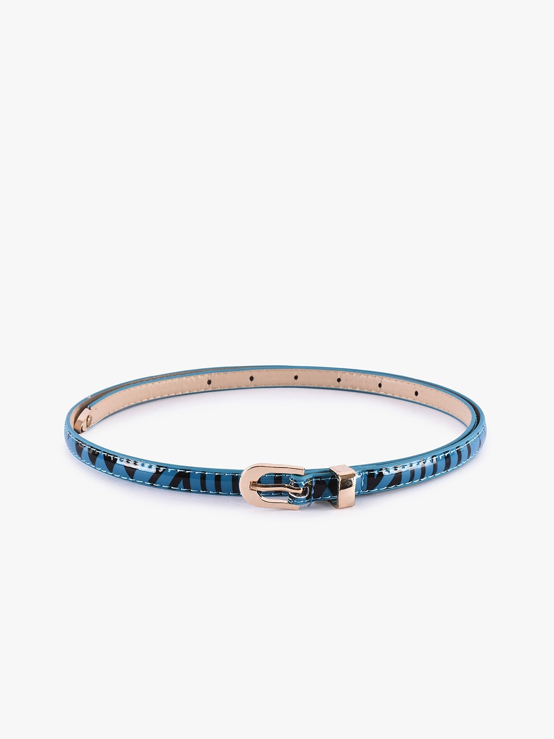 

BuckleUp Women Blue Printed Belt