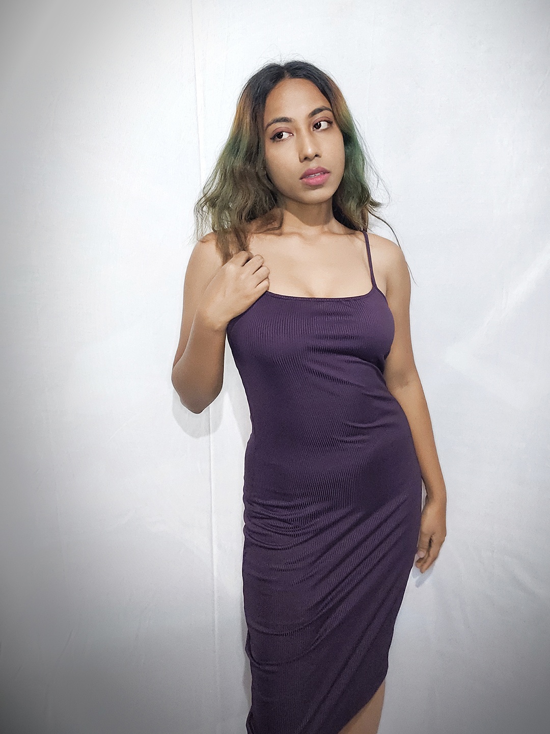 

Tokyo Talkies Violet Bodycon Midi Slip Dress