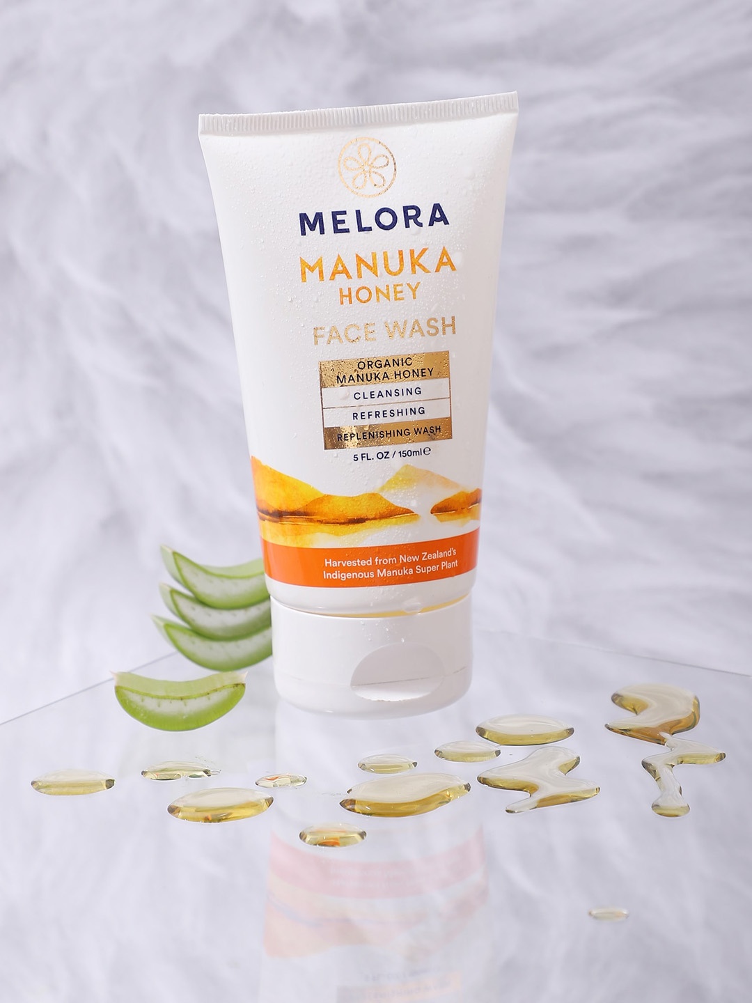 

MELORA Manuka Honey Replenishing Face Wash - 150 ml, White