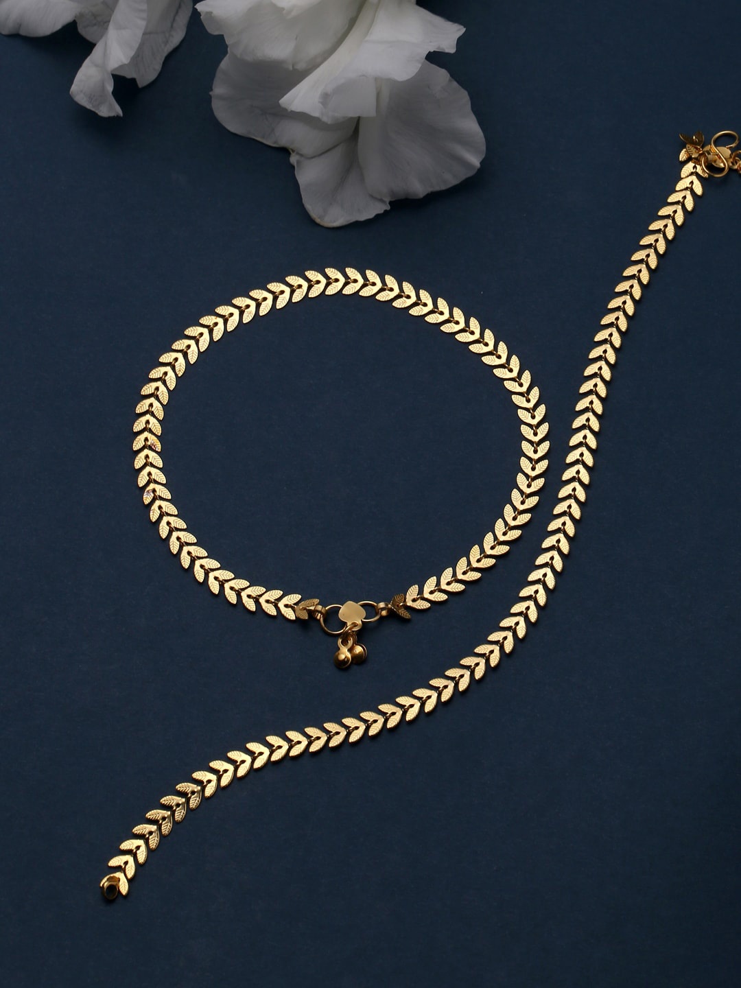 

VIRAASI Set Of 2 Gold-Plated Anklet