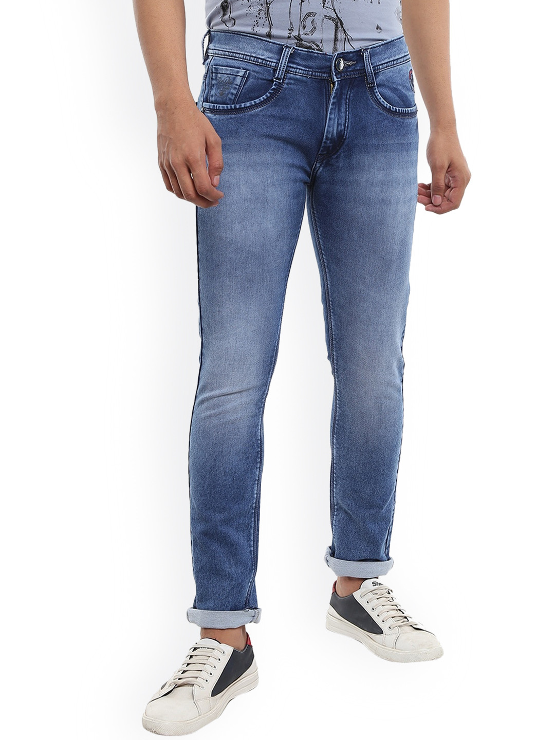 

V-Mart Men Blue Classic Slim Fit Heavy Fade Jeans
