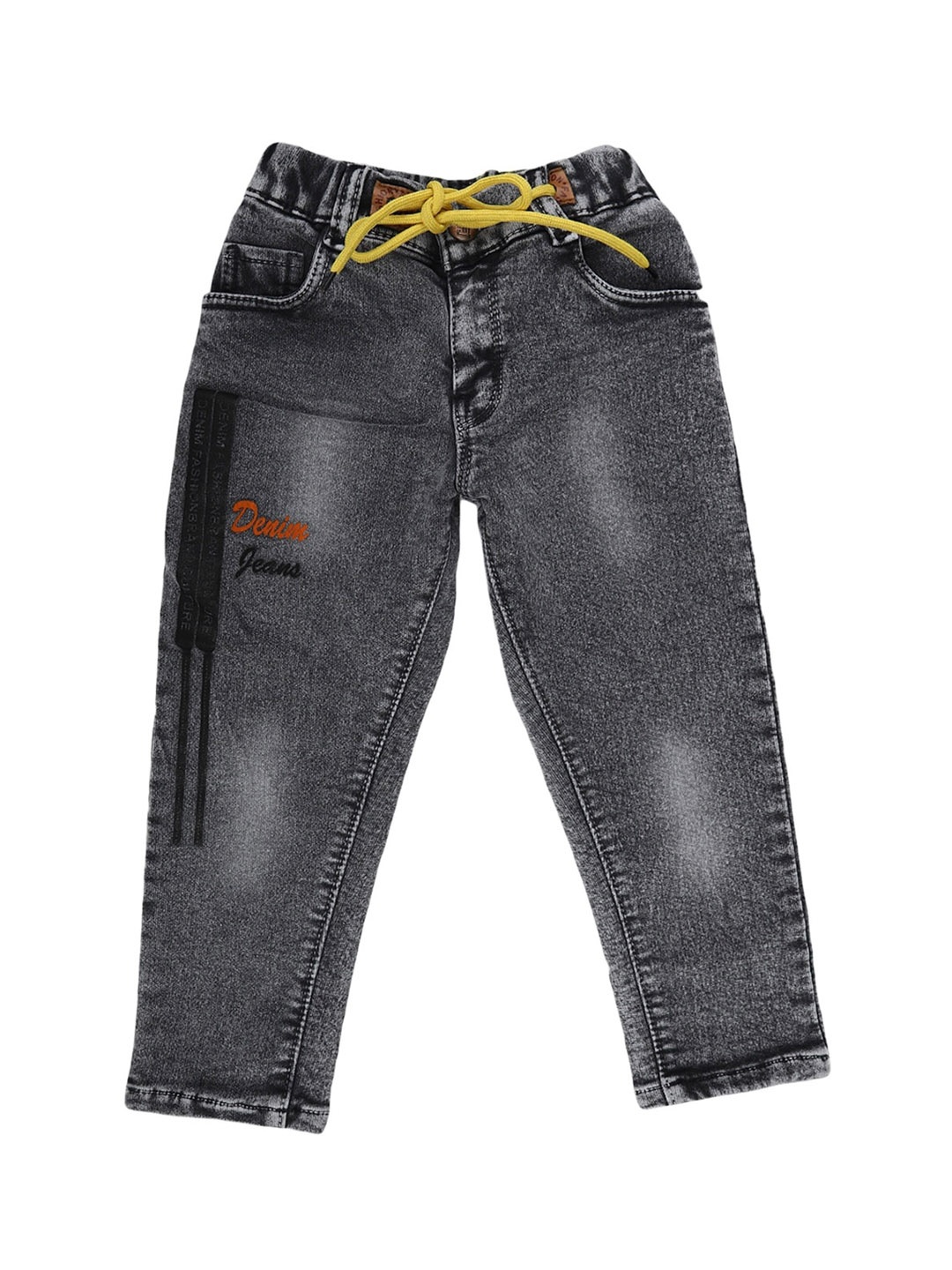 

V-Mart Boys Grey Printed Regular Fit Classic Mildly Distressed Heavy Fade Jeans