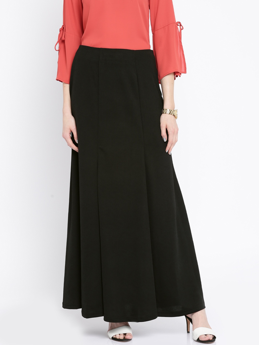 

AND Black Flared Maxi Skirt