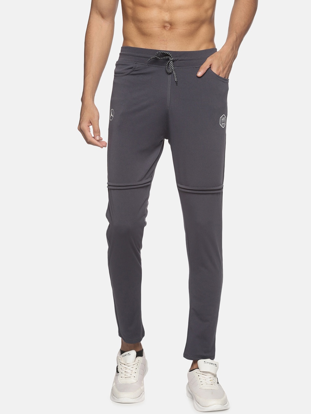 

HPS Sports Men Grey Solid Slim Fit Track Pants