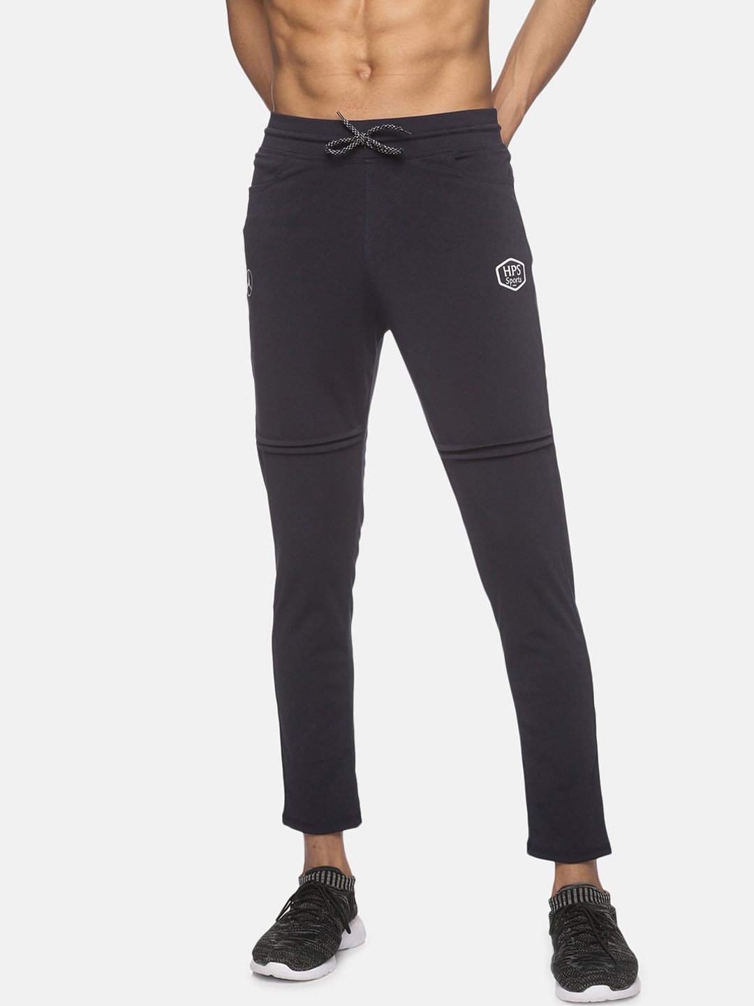 

HPS Sports Men Navy Blue Solid Slim Fit Track Pants