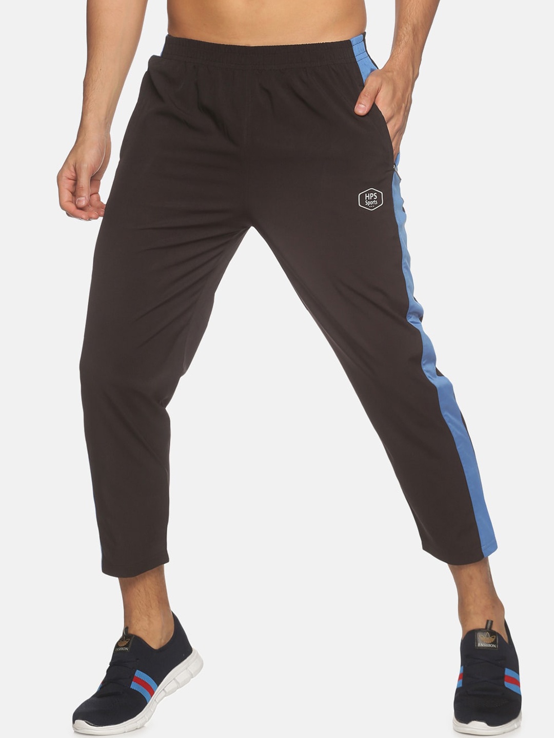 

HPS Sports Men Black Solid Cotton Track Pants