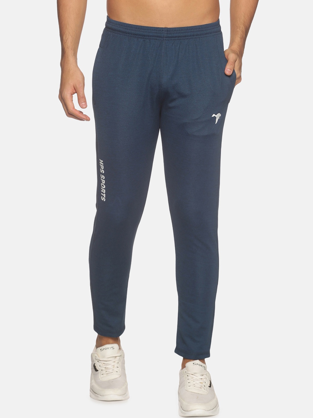 

HPS Sports Men Blue Solid Cotton Track Pants