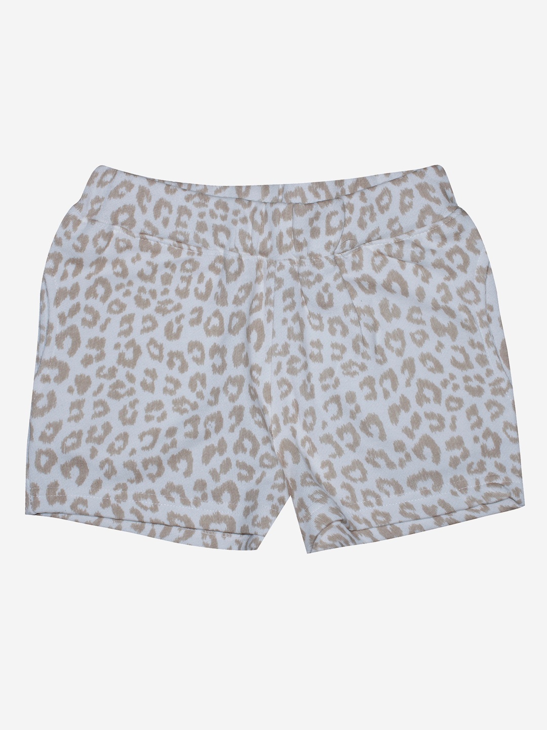 

KiddoPanti Girls White Floral Printed Hot Pants Shorts