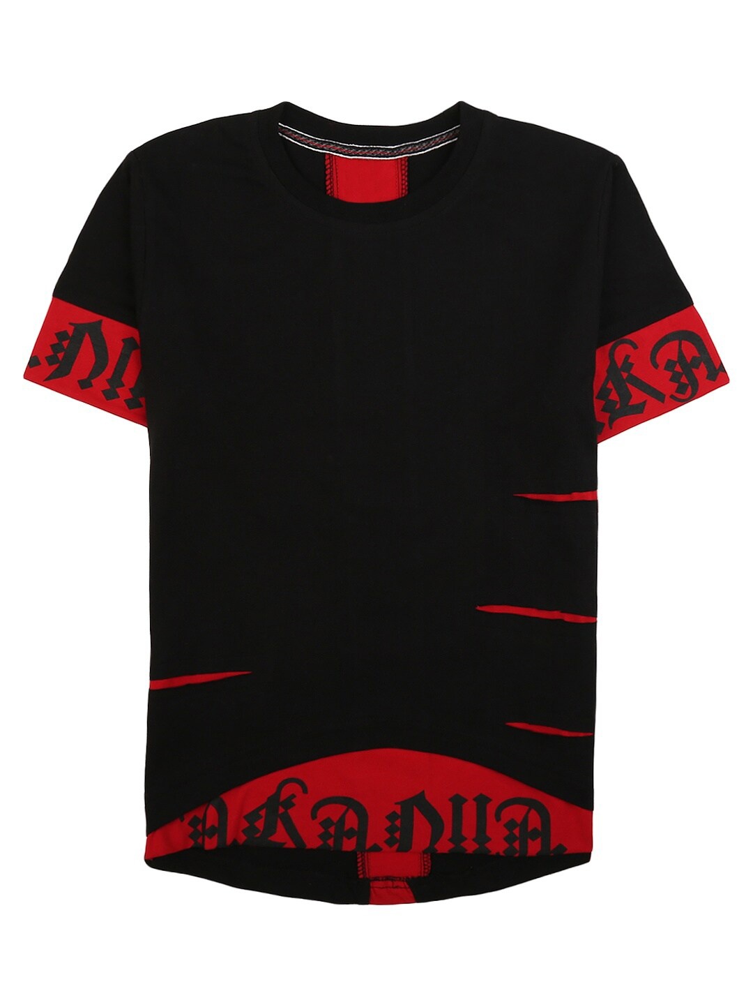 

V-Mart Boys Black Colourblocked T-shirt