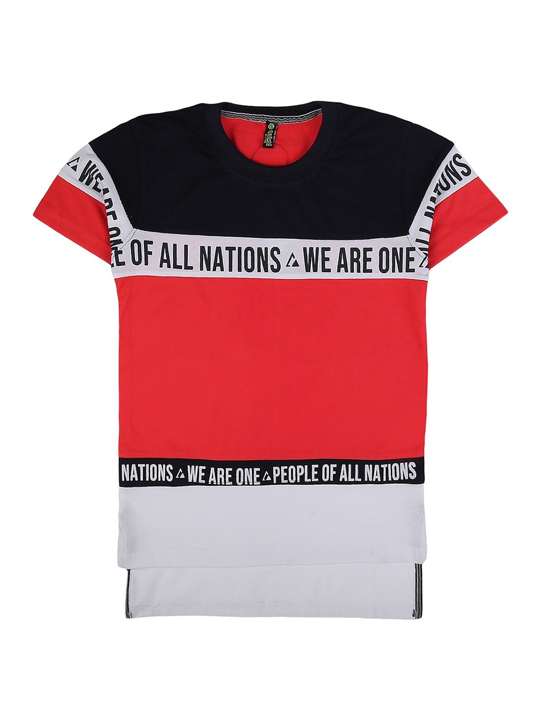 

V-Mart Boys Red & Black Typography Printed T-shirt