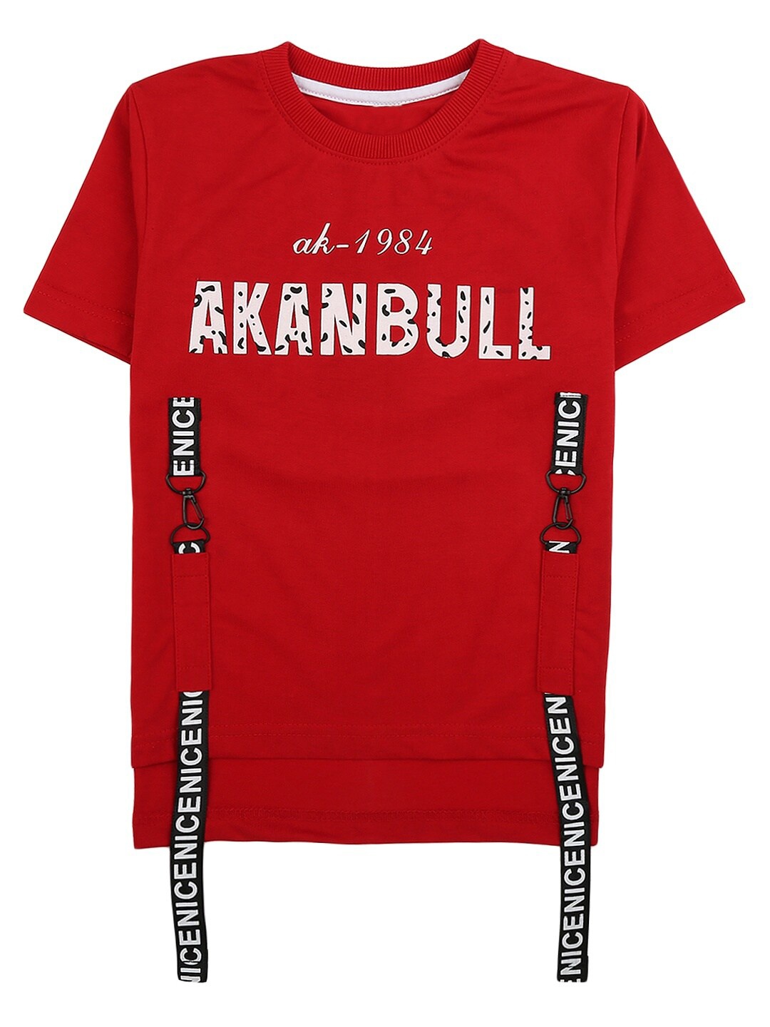 

V-Mart Boys Red Typography Printed T-shirt