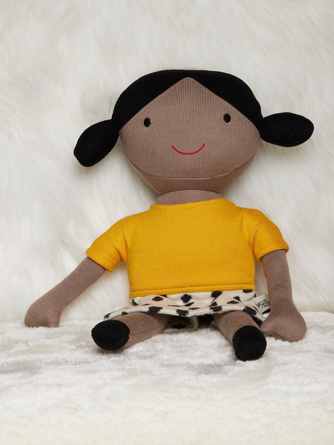

The Wishing Chair Yellow & Brown Cotton Molly Floor Cushion