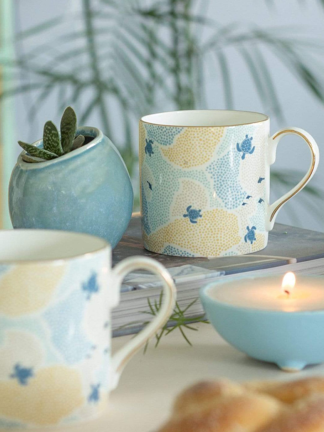 

The Wishing Chair White & Yellow Printed Bone China Glossy Mug