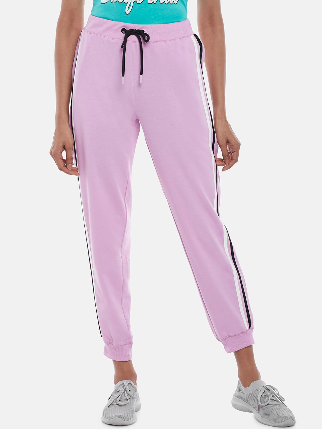 

Ajile by Pantaloons Women Lavender Solid Cotton Joggers