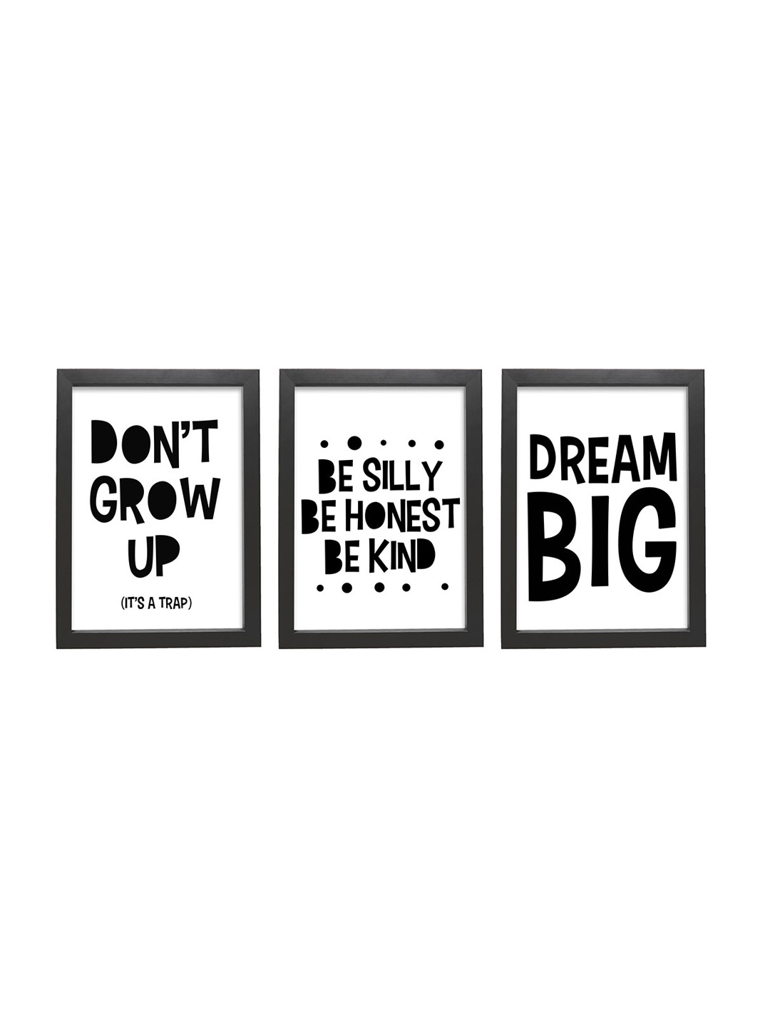 

TIED RIBBONS Set Of 3 Quotes Framed Wall Art, White