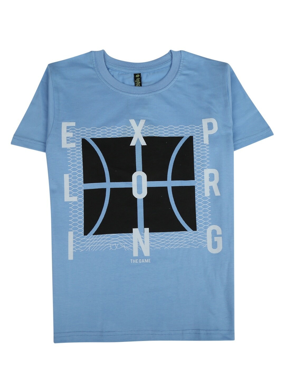 

V-Mart Boys Blue Typography Printed Cotton T-shirt