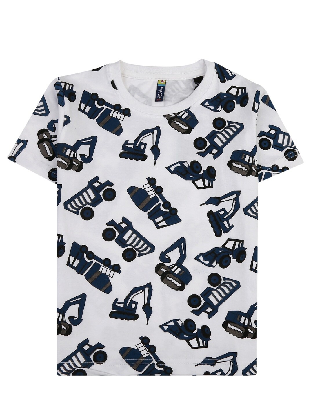 

V-Mart Boys White Printed T-shirt
