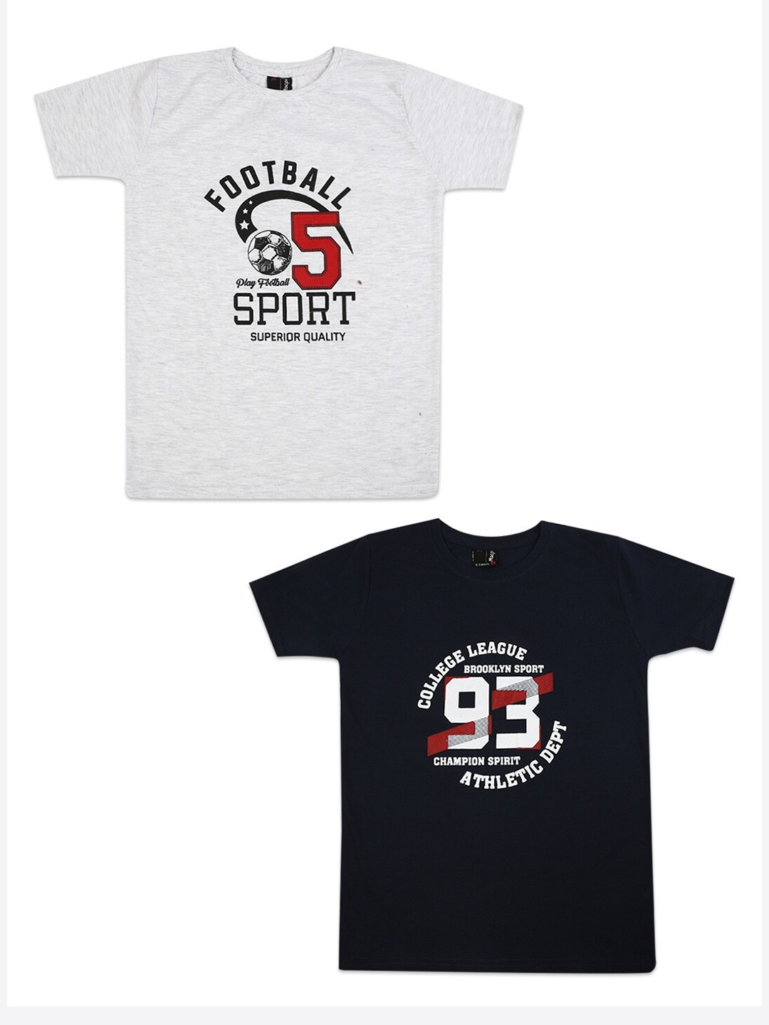 

V-Mart Boys Black & Grey Pack Of 2 Printed T-shirts