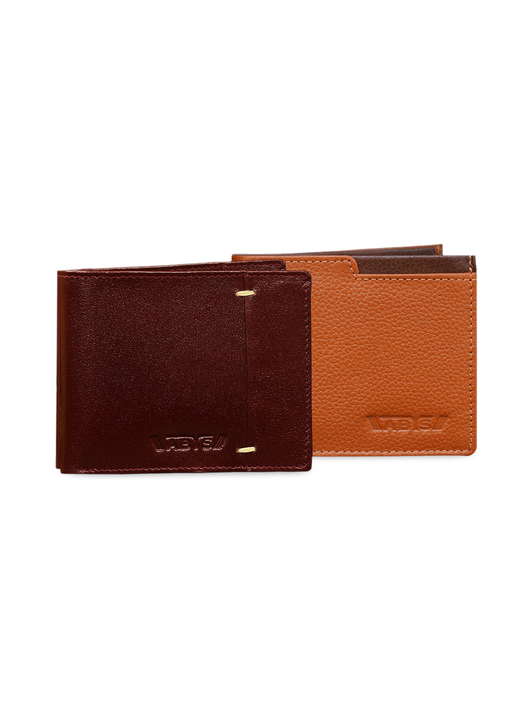 

ABYS Men Solid Tan & Brown Leather Accessory Gift Set