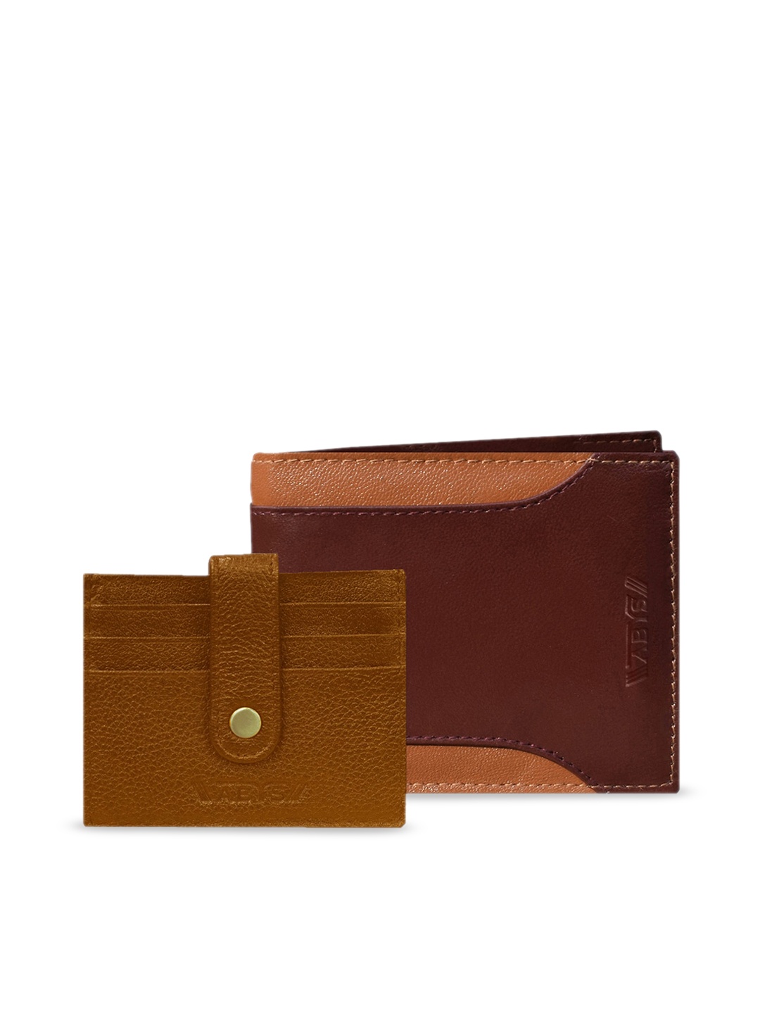

ABYS Men Tan-Brown Genuine Leather Accessory Gift Set