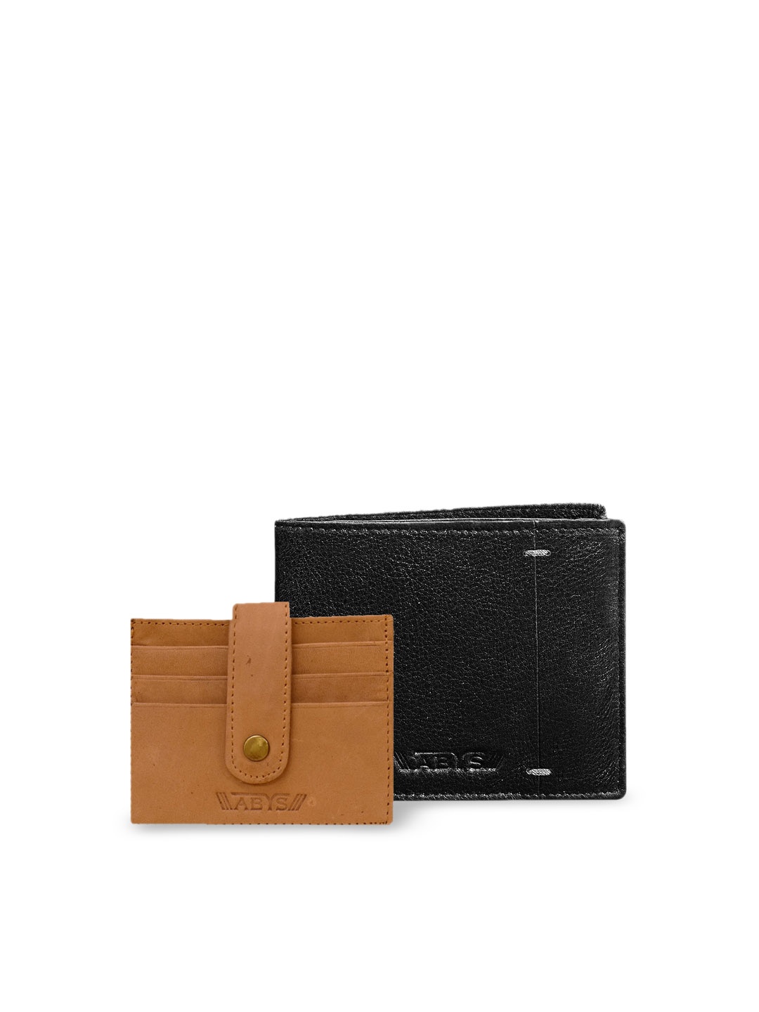 

ABYS Men Black Genuine Leather Wallet & Card Holder