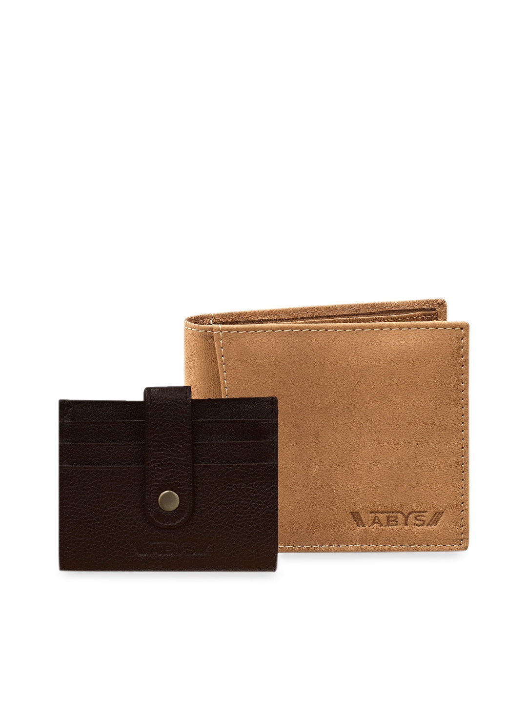 

ABYS Men Tan-Brown & Coffee-Brown Genuine Leather Accessory Gift Set