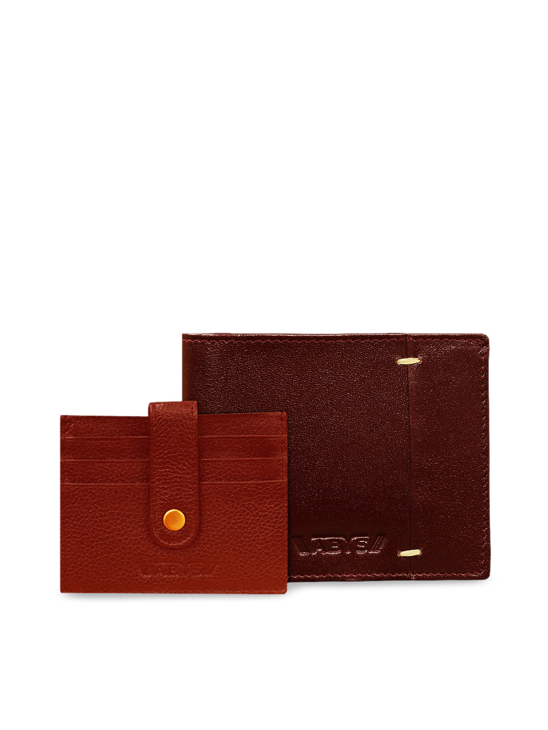 

ABYS Men Brown Genuine Leather Wallet & Card Holder