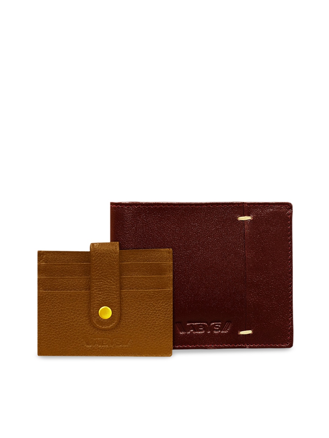 

ABYS Men Brown Genuine Leather Wallet & Card Holder