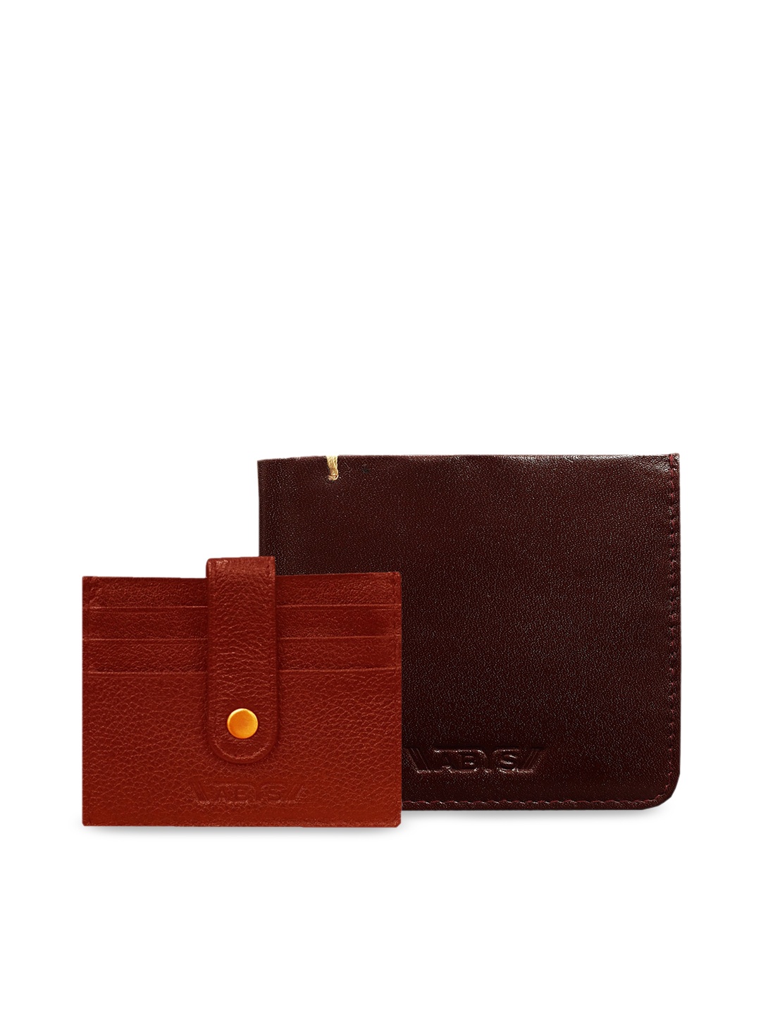

ABYS Men Brown Solid Genuine Leather Wallet & Card Holder Accessory Gift Set