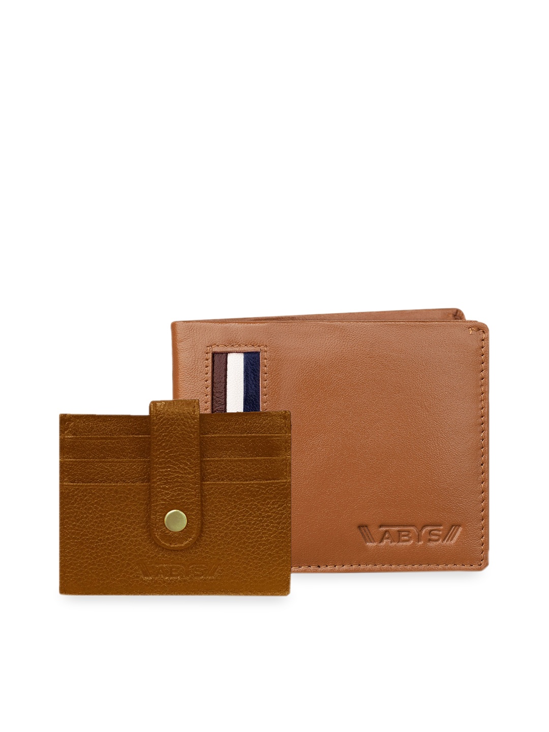 

ABYS Men Tan & Brown Leather Accessory Gift Set