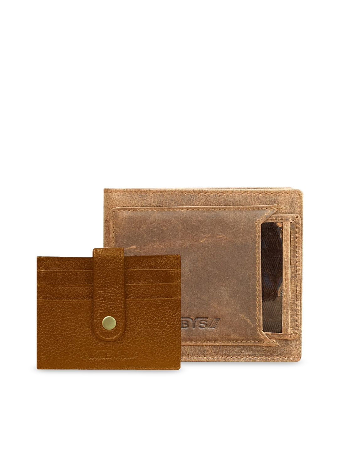 

ABYS Men Tan-Brown Solid Genuine Leather Accessory Gift Set