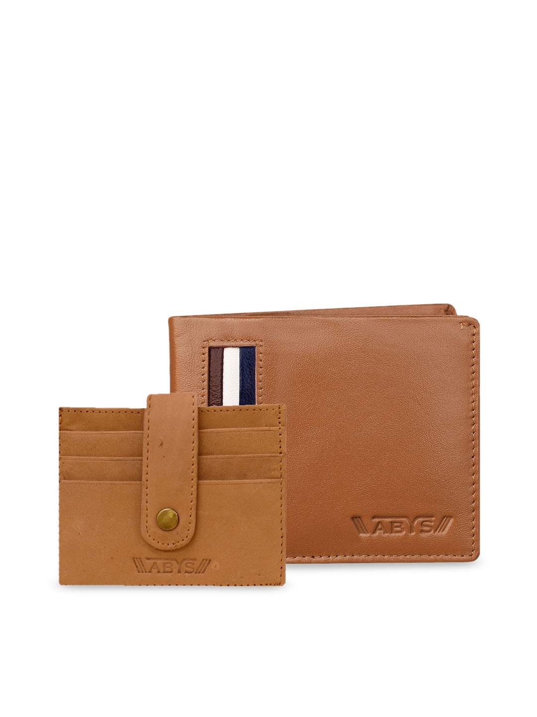 

ABYS Men Tan-Brown Solid Genuine Leather Accessory Gift Set