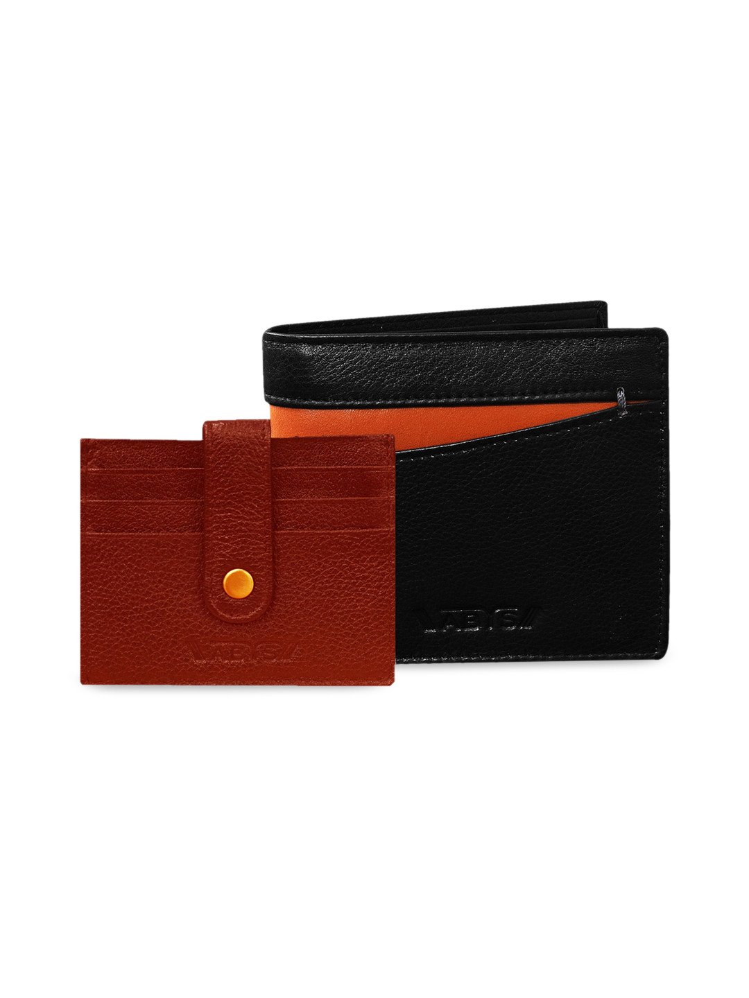 

ABYS Men Black & Tan Leather Accessory Gift Set