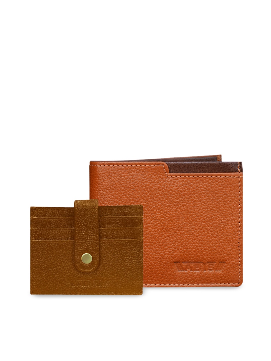 

ABYS Men Tan Genuine Leather Wallet & Card Holder