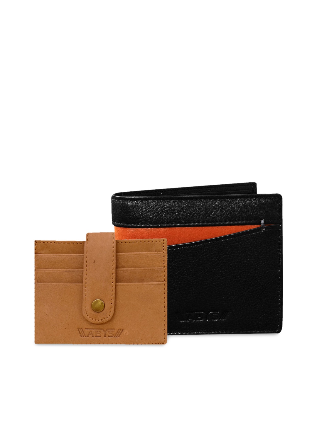 

ABYS Men Black Genuine Leather Wallet & Card Holder