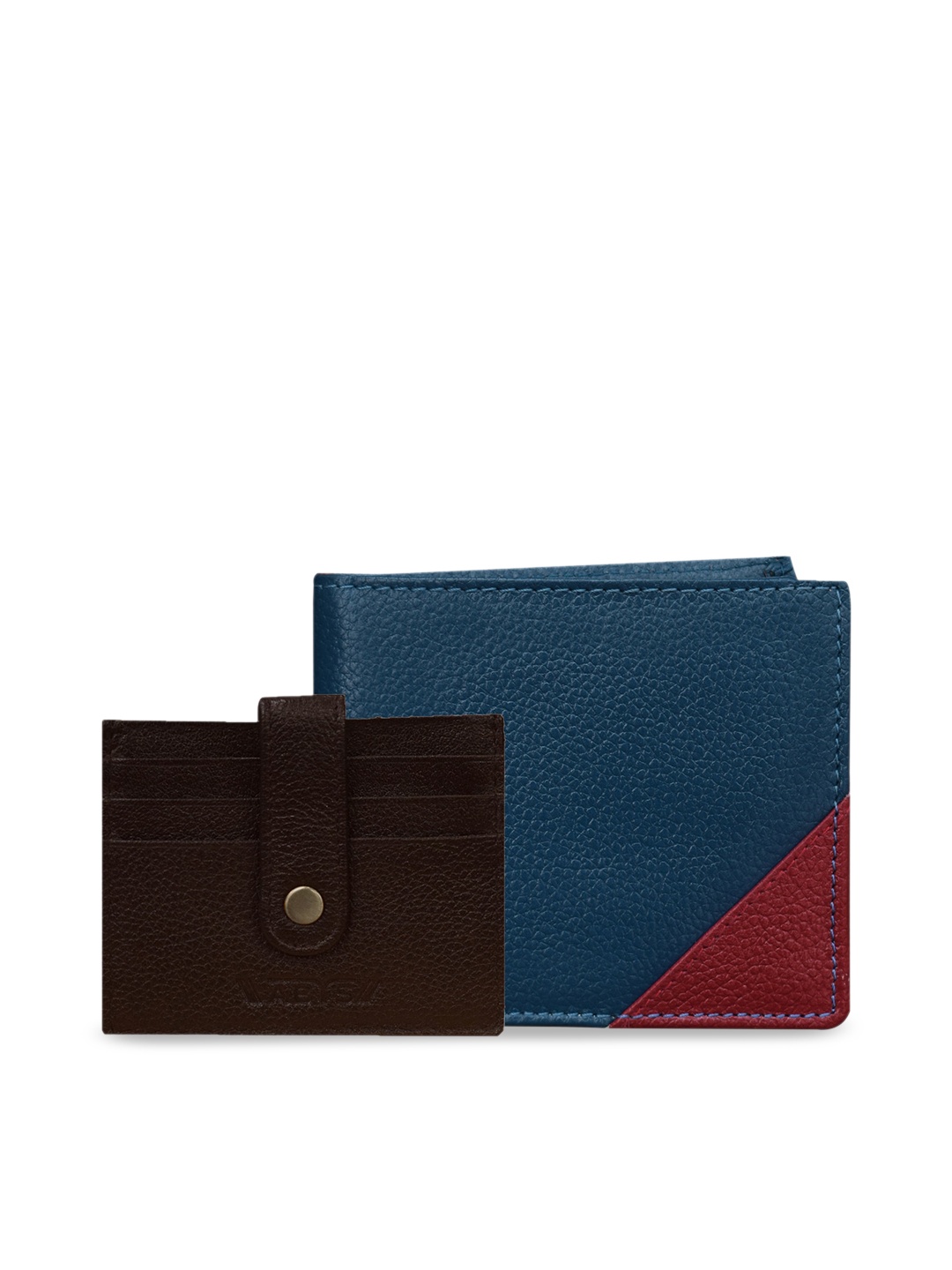 

ABYS Men Blue Genuine Leather Wallet & Card Holder