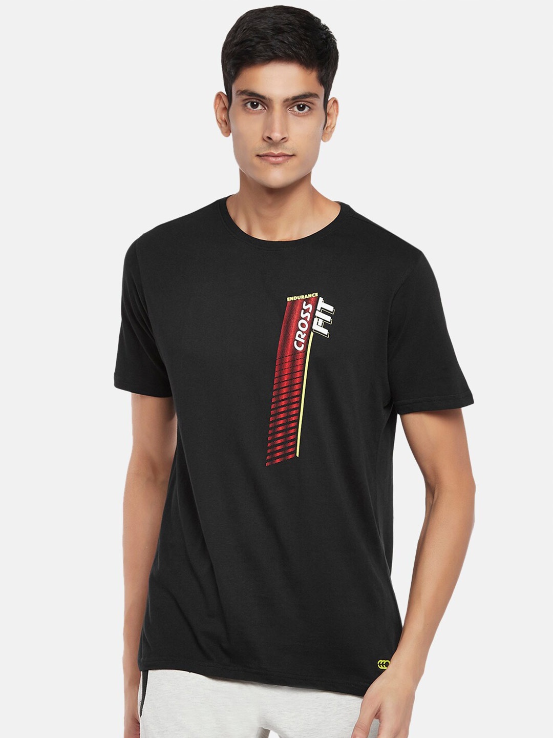 

Ajile by Pantaloons Men Black Typography Henley Neck Slim Fit Outdoor T-shirt