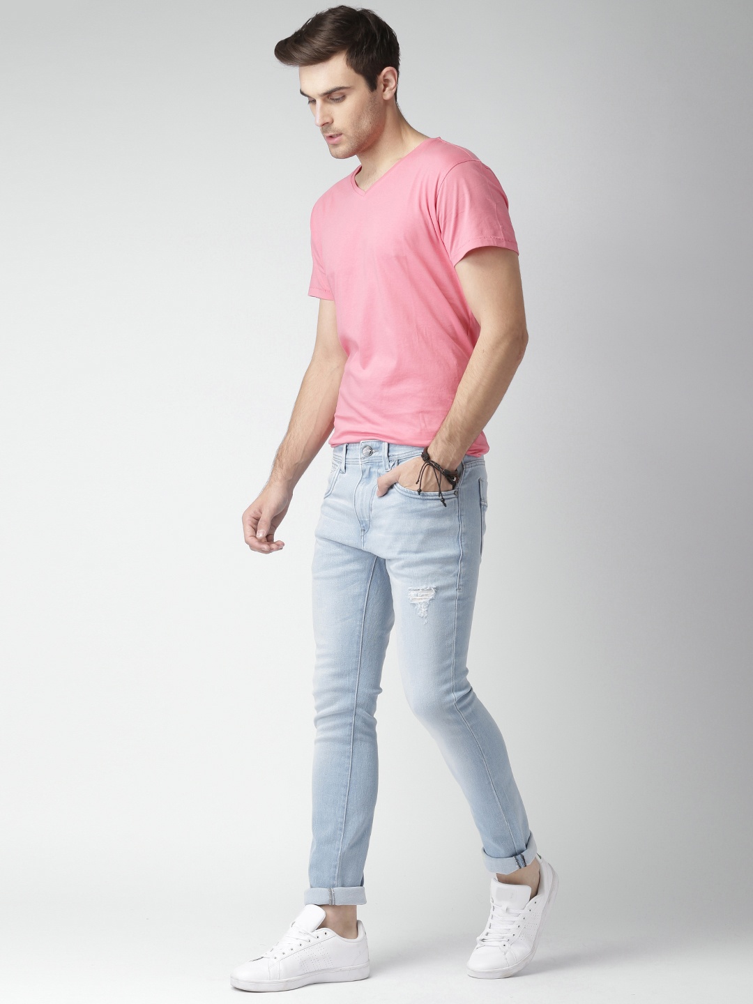 

Mast & Harbour Men Blue Washed Skinny Fit Jeans