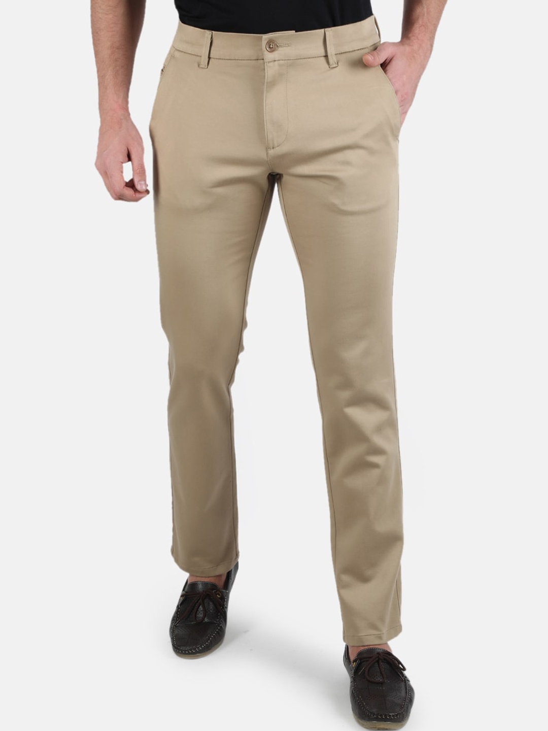 

Monte Carlo Men Beige Smart Chinos Trousers