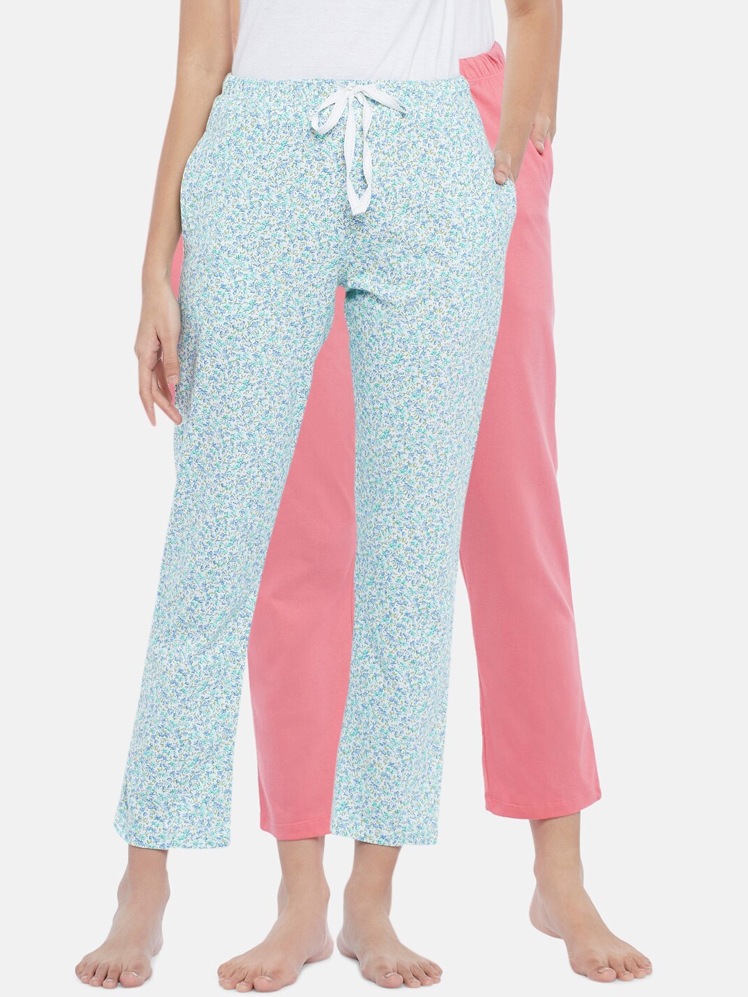 

Dreamz by Pantaloons Women Pack of 2 Printed Cotton Lounge Pants, Multi