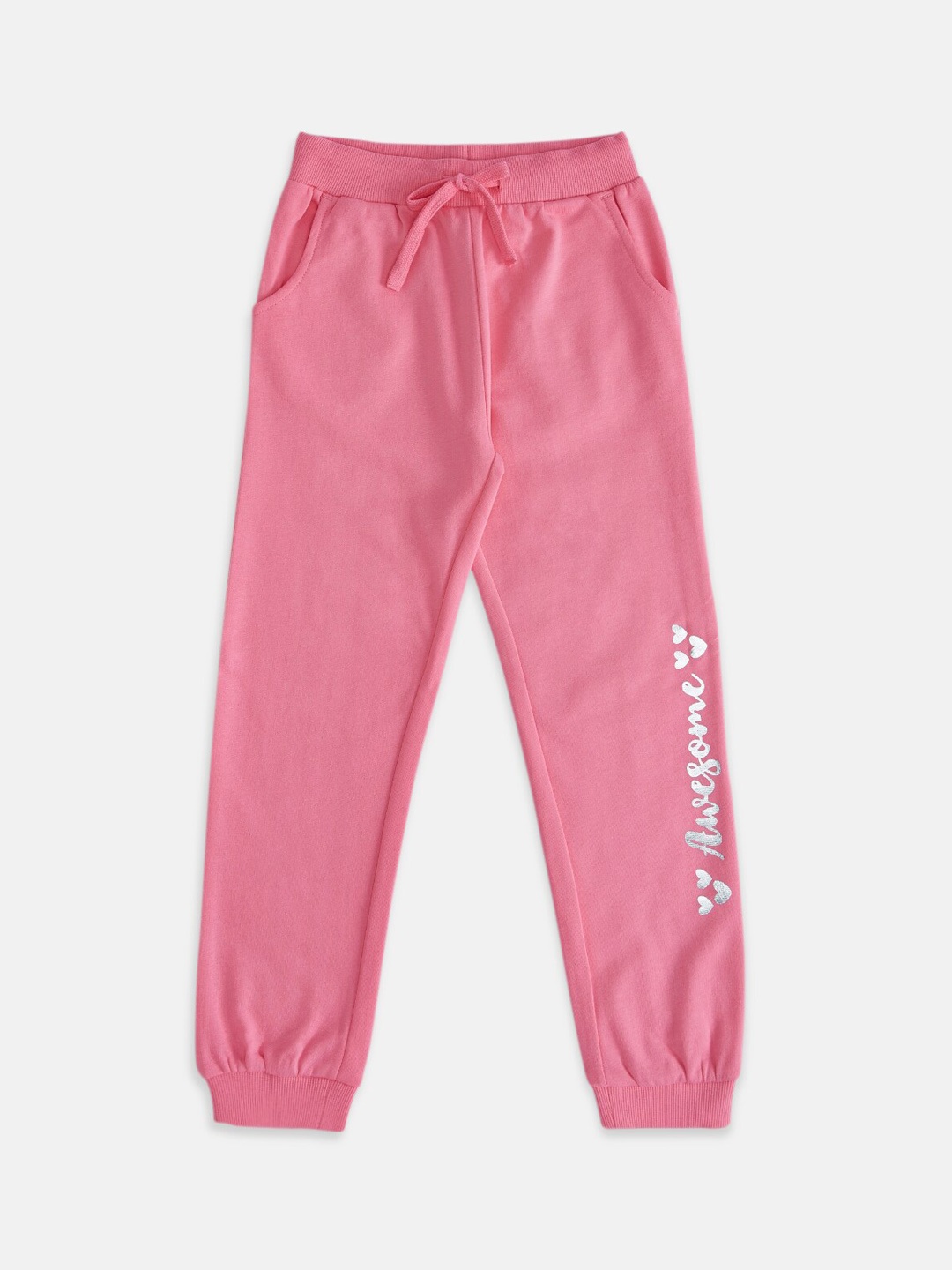 

Pantaloons Girls Pink Solid Track Pants