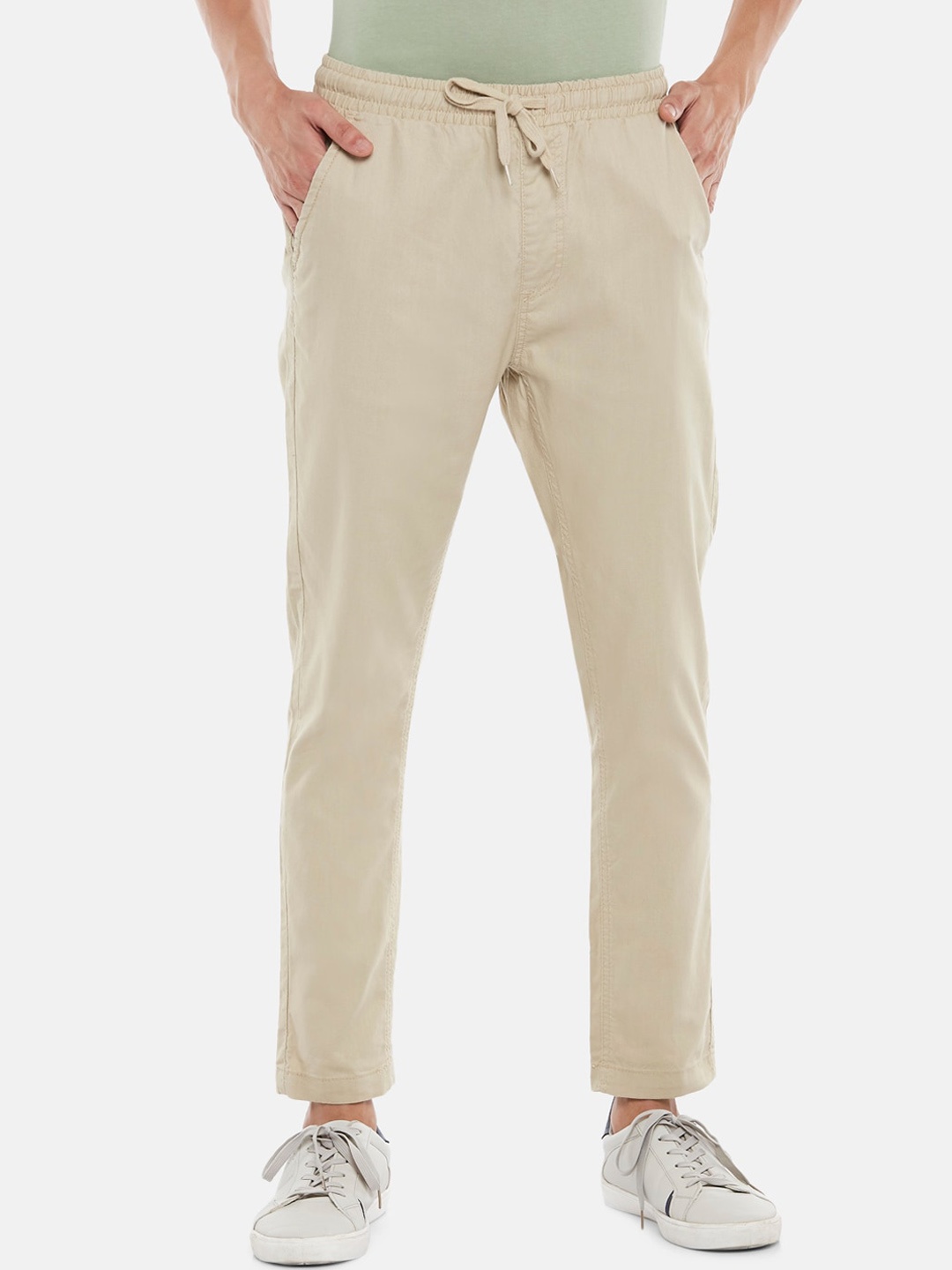 

Urban Ranger by pantaloons Men Khaki Slim Fit Trousers