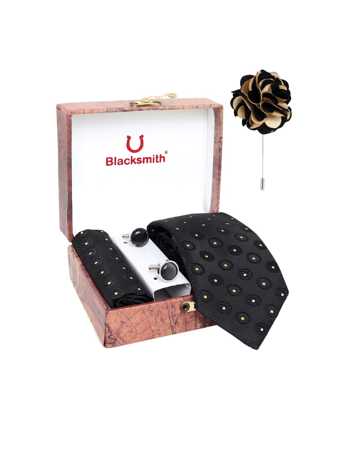 

Blacksmith Men Black & Yellow Accessory Gift Set