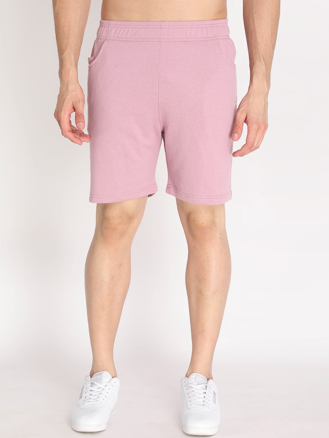 

CHKOKKO Men Pink Cotton Shorts